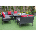 Hot selling large dining set Poly Rattan Wicker Outdoor Garden Furniture